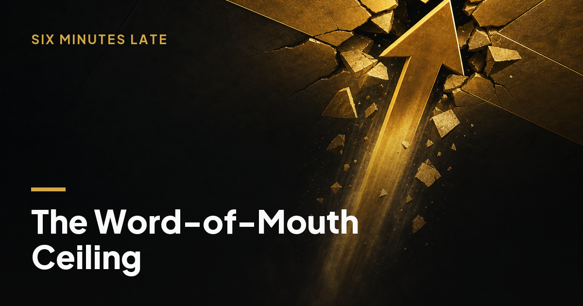 The Word-of-Mouth Ceiling: When Patching Enrollment Stops Working — Six Minutes Late